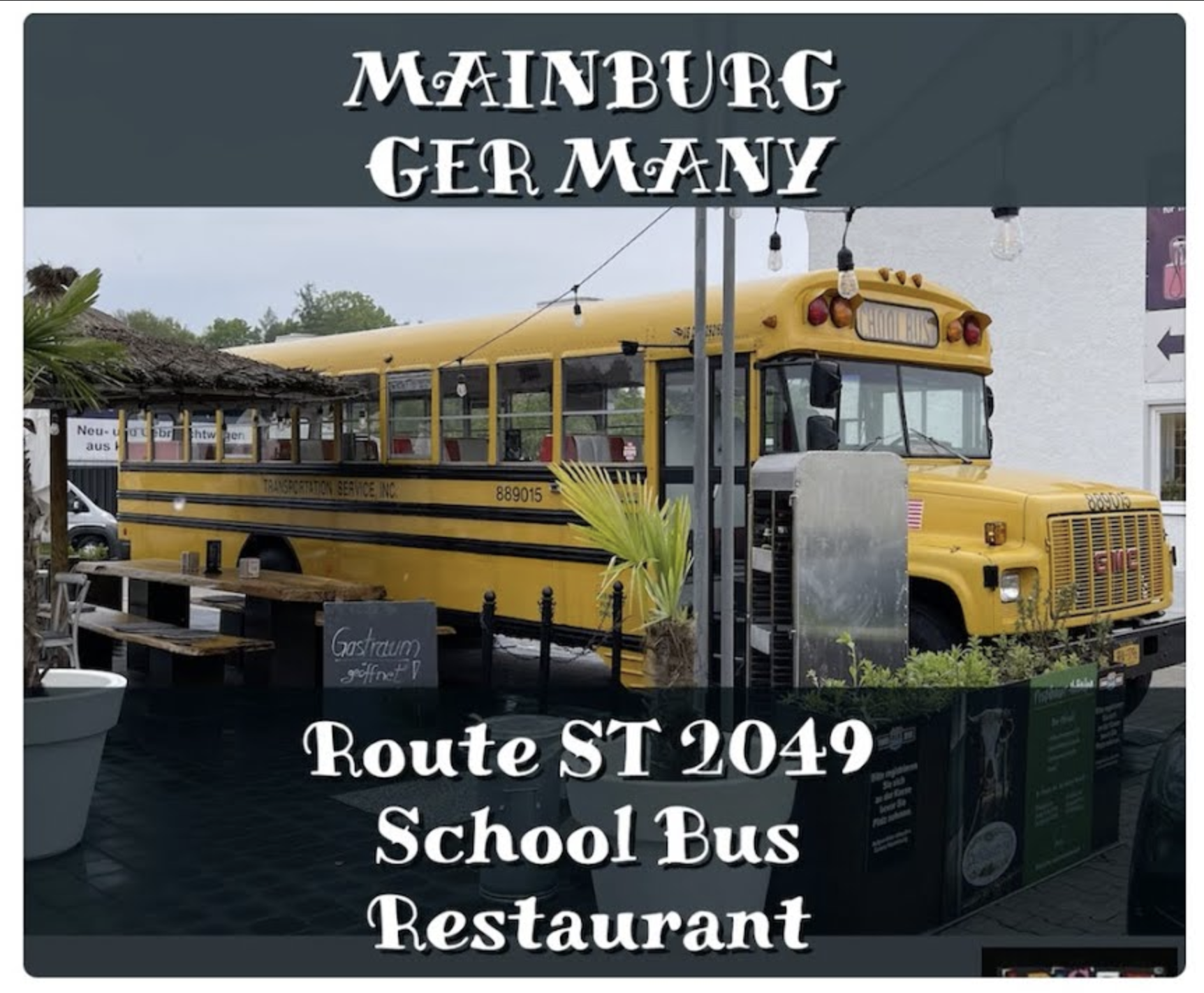 Route ST 2049 Food Bar,American Diner Mit Essen ZumMitnehmen in Mainburg